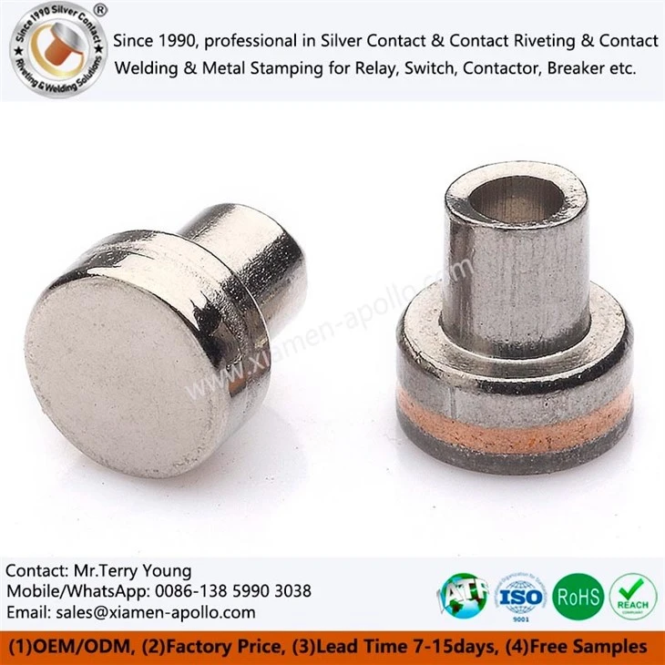 Industrial Tungsten Brazed Contacts Rivets Industrial Tungsten Brazed Contacts Rivets
